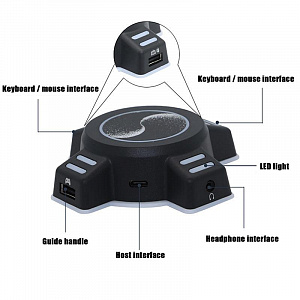 Орбита OT-PCR22 концентратор USB 2.0 (4 USB, 3.5мм)