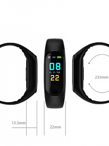 EZRA SW04 Черный спорт браслет