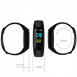 EZRA SW04 Черный спорт браслет 