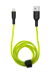 SENDEM T28A Зеленый кабель USB 3A (microUSB) 1m