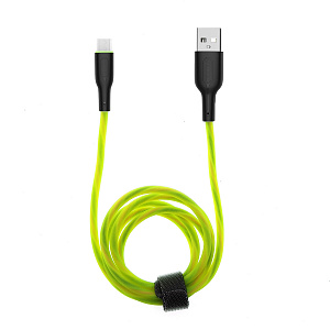 SENDEM T28A Зеленый кабель USB 3A (microUSB) 1m