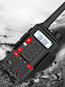 Рация Baofeng UV-10R 10W с гарнитурой черная