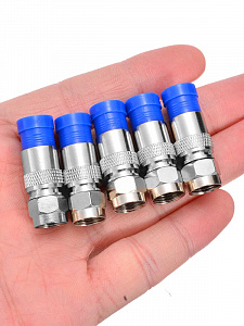 Орбита OT-AVT18 штекер F компрессионный-обжимной (RG-6) (УПАКОВКА 50ШТ)