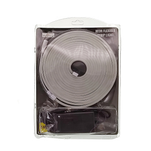 Светодиодная лента Неоновая 5м с адаптером питания IP65 Огонёк OG-LDL47 Белая