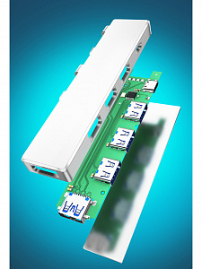 USB HUB разветвитель usb type c 3.0 на 4 порта Орбита OT-PCR21