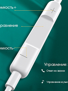 SENDEM G34T Белые наушники - гарнитура (TYPE-C)