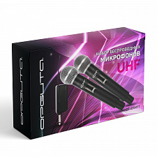 Микрофон караоке беспроводной набор 2 шт Орбита OT-ERM11