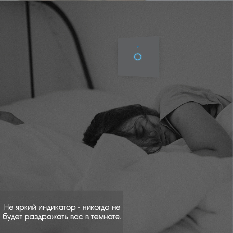 Умный выключатель с Алисой одноклавишный Wi-Fi 10A Орбита OT-HOS12