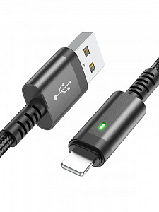 BOROFONE BU38 Черный кабель USB 2.4A (iOS Lighting) 1.2м