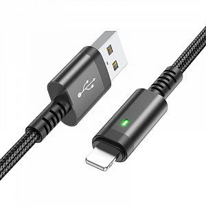 BOROFONE BU38 Черный кабель USB 2.4A (iOS Lighting) 1.2м