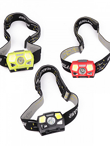 Патриот PT-FLG34 фонарь налобный (3L, аккум, дат.движ)