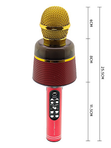 Орбита OT-ERM10 Красный RGB микрофон (Bluetooth, динамики, USB)
