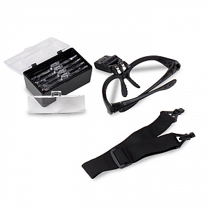 Лупа очки налобная увеличительная с подсветкой Орбита OT-INL59