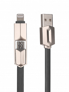 MUJU MJ-38 кабель USB 2A (microUSB/iOS Lighting) 1м